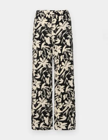 Pantaloni Boohoo, negru/ecru