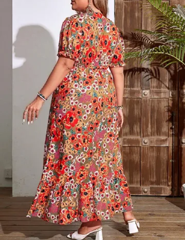 Rochie lunga SHEIN CURVE, floral print
