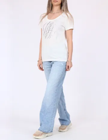 Tricou s.Oliver, alb Alb