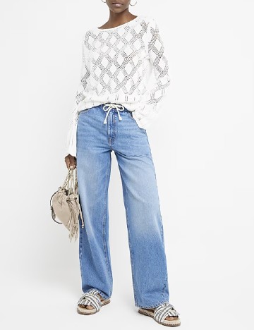 Bluza River Island, alb