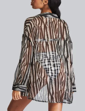 Camasa South Beach, negru/ecru