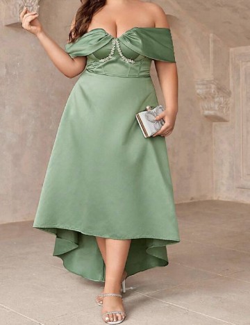 Rochie lunga SHEIN CURVE, verde
