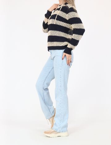 Hanorac Only, crem/bleumarin