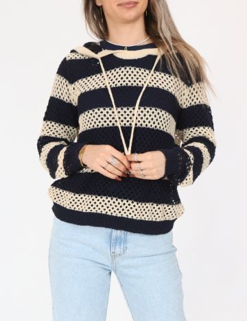 Hanorac Only, crem/bleumarin