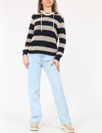 Hanorac Only, crem/bleumarin
