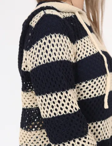 Hanorac Only, crem/bleumarin