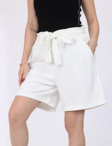 Pantaloni scurti Jacqueline de Yong, alb