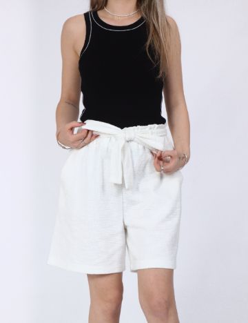 Pantaloni scurti Jacqueline de Yong, alb