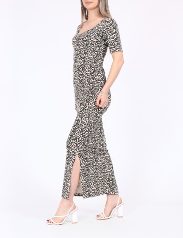 Rochie lunga Jacqueline de Yong, animal print