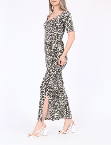 Rochie lunga Jacqueline de Yong, animal print