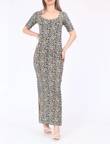 Rochie lunga Jacqueline de Yong, animal print