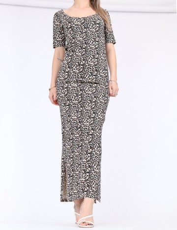 Rochie lunga Jacqueline de Yong, animal print