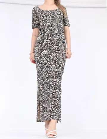 Rochie lunga Jacqueline de Yong, animal print