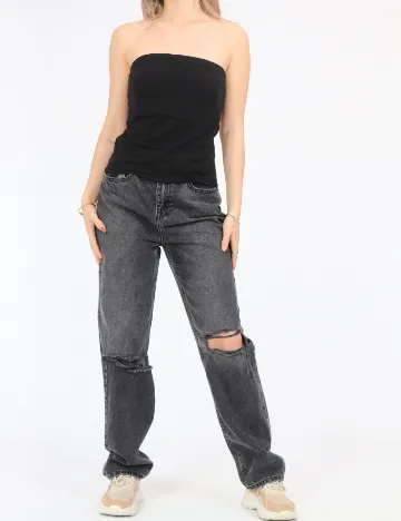 Top Jacqueline de Yong, negru