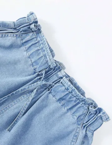 Pantaloni scurti Shein Kids, albastru Albastru