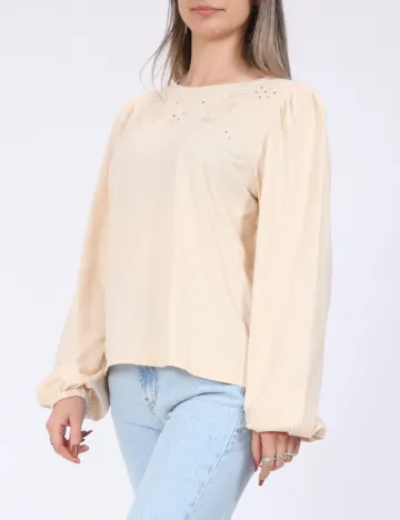 Bluza Jacqueline de Yong, crem Crem
