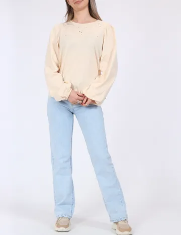 Bluza Jacqueline de Yong, crem Crem