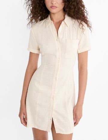 Rochie scurta Stradivarius, crem