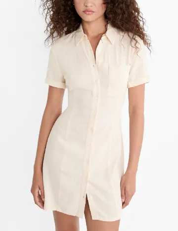 Rochie scurta Stradivarius, crem
