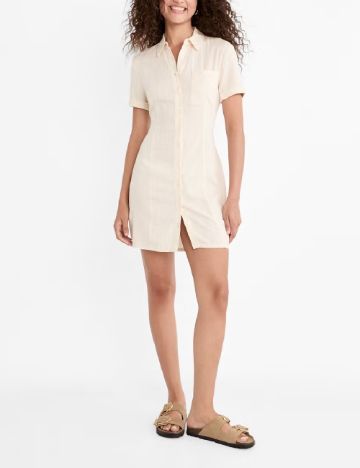 Rochie scurta Stradivarius, crem