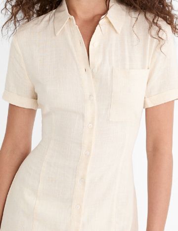Rochie scurta Stradivarius, crem