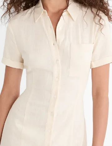 Rochie scurta Stradivarius, crem
