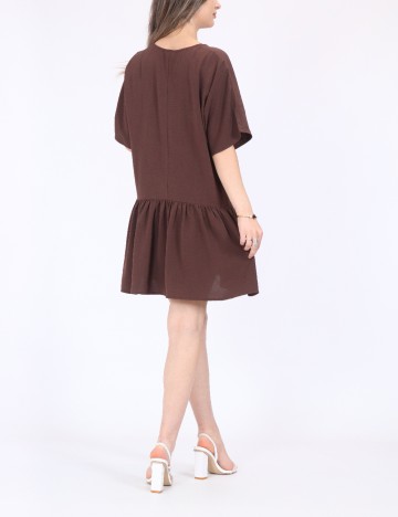 Rochie scurta Noisy May, maro