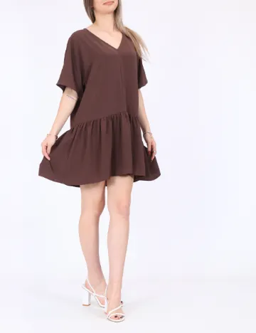Rochie scurta Noisy May, maro