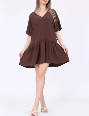 Rochie scurta Noisy May, maro