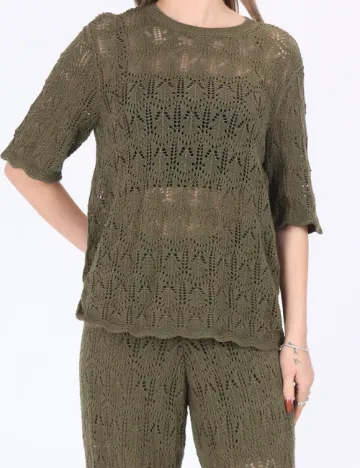 Pantaloni Jacqueline de Yong, verde