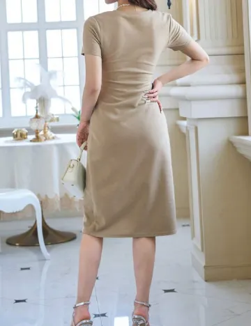 Rochie medie Dazy, maro deschis Maro