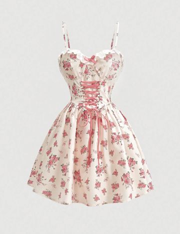 Rochie scurta SHEIN, floral print