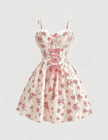 Rochie scurta SHEIN, floral print