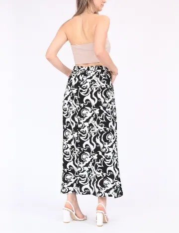 Fusta Vero Moda, alb/negru