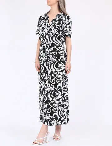 Rochie medie Vero Moda, alb/negru Negru
