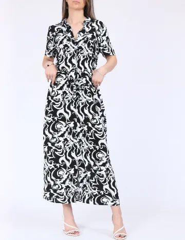 Rochie medie Vero Moda, alb/negru Negru