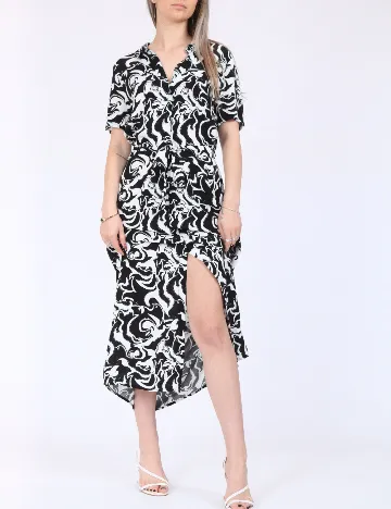 Rochie medie Vero Moda, alb/negru Negru