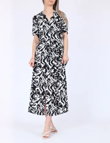 Rochie medie Vero Moda, alb/negru Negru