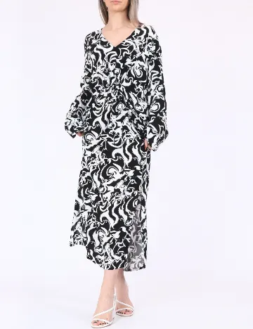 Rochie medie Vero Moda, alb/negru