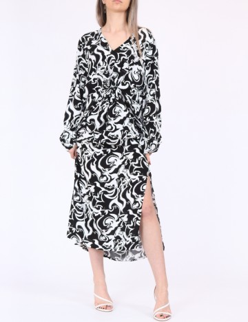 Rochie medie Vero Moda, alb/negru