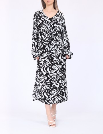 Rochie medie Vero Moda, alb/negru