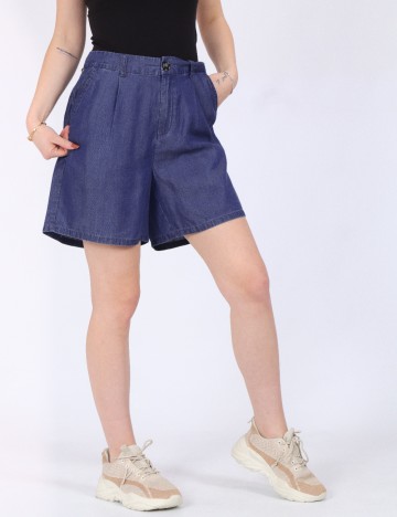 Pantaloni scurti Jacqueline de Yong, albastru