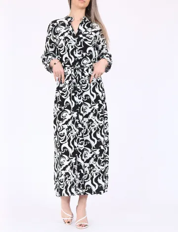 Rochie lunga Vero Moda, alb/negru