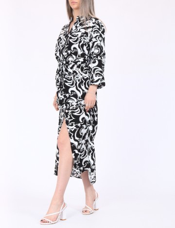 Rochie lunga Vero Moda, alb/negru