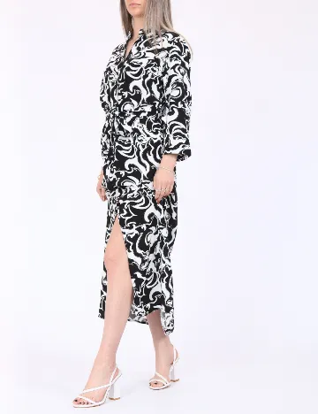 Rochie lunga Vero Moda, alb/negru