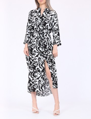 Rochie lunga Vero Moda, alb/negru