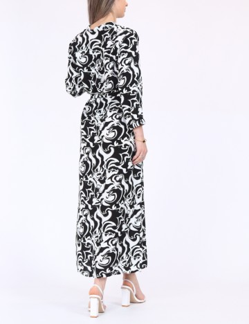 Rochie lunga Vero Moda, alb/negru