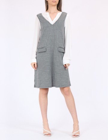 Rochie scurta Vero Moda, negru/alb