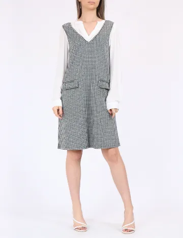 Rochie scurta Vero Moda, negru/alb