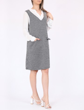 Rochie scurta Vero Moda, negru/alb